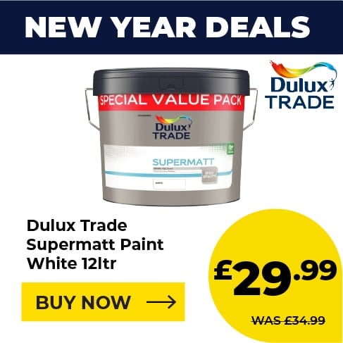 Dulux Trade Supermatt Paint White 12ltr Special Offer