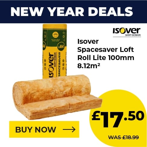 Isover Spacesaver Loft Roll Lite 100mm 8.12m² Special Offer