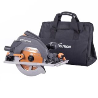 Evolution R185CCSX+ Circular Saw With TCT Multi-Material Cutting Blade & Carry Bag 185mm 230V