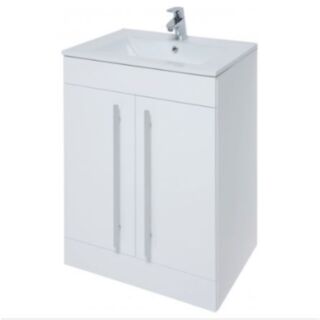 Kartell K-Vit Purity Floor Standing Two Door Vanity Unit Gloss White 450x600x855mm