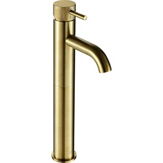 JTP Vos Designer Handle Tall Single Lever Basin Mixer Brushed Brass