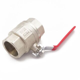 Lever Ball Valve Female Red Handle 1½