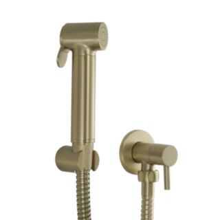 JTP Vos Single Lever Douche Set With Angle Valve Brushed Brass