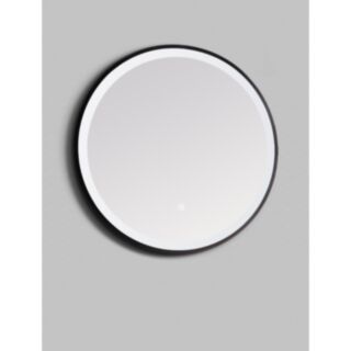 Kartell K-Vit Nero LED Round Sensor Switch Bathroom Mirror 600mm