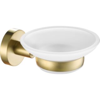JTP Vos Soap Dish With Glass Brushed Brass