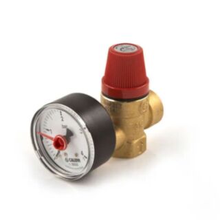 Altecnic 3Bar Safety Relief Valve Female To Female With Pressure Gauge ¾