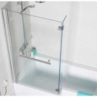 Kartell K-Vit Koncept Tetris L Shaped Shower Bath Screen With Towel Bar 6mm x 820mm x 1400mm