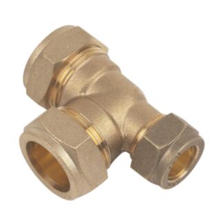 Compression Reducing Tee Brass 28x22x28mm