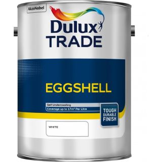 Dulux Trade Eggshell Paint White 5ltr