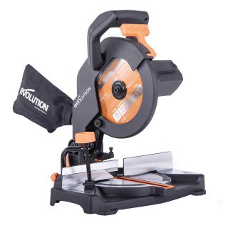 Evolution R210CMS+ Compound Mitre Saw With TCT Multi-Material Cutting Blade 210mm 1200W 230V