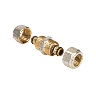 Henco Compression Coupler To Copper Tube Brass 16x15mm