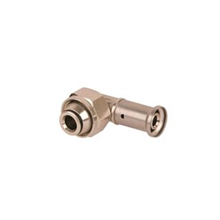 Henco Press Fit 90° Adaptor To Eurocone Nickel Plated Brass 16mm x ¾