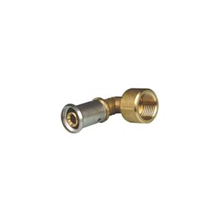 Henco Press Fit 90° Elbow Female Iron Adaptor Brass 26mm x ¾