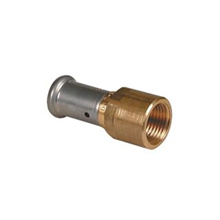Henco Press Fit Female Iron Nipple Adaptor Brass 20mm x ¾