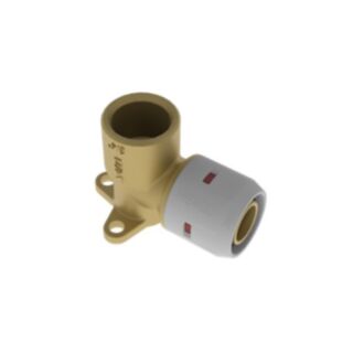 Henco Pro Fit Push Fit Female Backplate Elbow Brass 16mm x ½