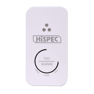 Hispec Radio Frequency Carbon Monoxide Detector Battery Operated With 10 Year Sealed Lithium Battery