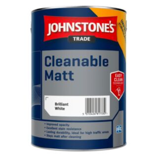Johnstone's Trade Cleanable Paint Matt Brilliant White 2.5ltr
