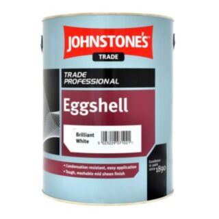 Johnstone's Trade Paint Eggshell Brilliant White 2.5ltr