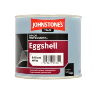 Johnstone's Trade Paint Eggshell Brilliant White 500ml