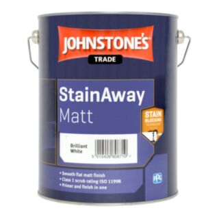 Johnstone's Trade StainAway Paint Matt Brilliant White 5ltr