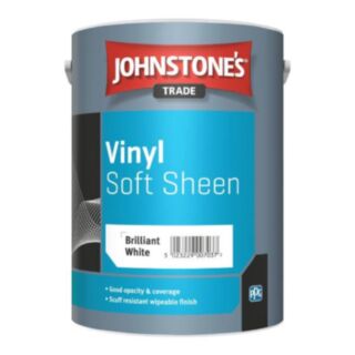 Johnstone's Trade Vinyl Paint Soft Sheen Brilliant White 5ltr