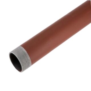Medium Gauge Screwed & Socketed Tube Mild Steel Red Oxide ½ x 3.2mtr
