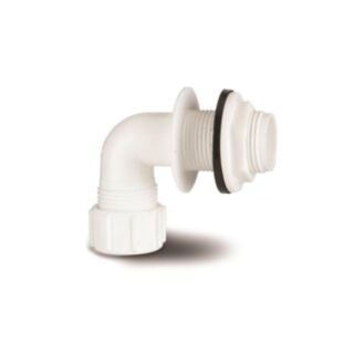 Overflow Bent Tank Connector White 21.5mm
