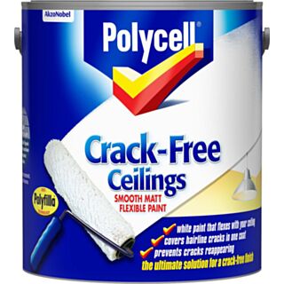 Polycell Crack Free Ceilings Smooth Matt Paint 2.5ltr