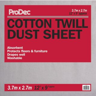 ProDec Dust Sheet Cotton Twill 2.7x3.7mtr