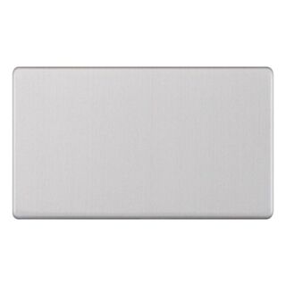 Selectric 5M-PLUS Blanking Plate 2 Gang Satin Chrome