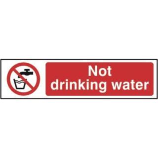 Spectrum Mini Safety Sign Not Drinking Water 200x50mm