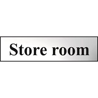 Spectrum Mini Sign Store Room Polished Chrome Effect 200x50mm