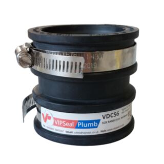 VIPSeal Coupler EPDM (For Cast Iron Or Plastic 2 Pipe) 48-56mm