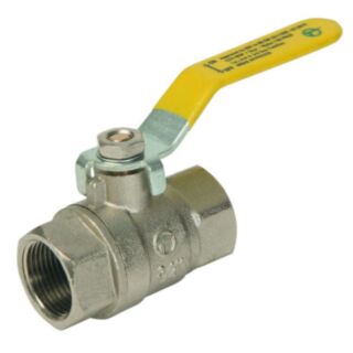 Lever Ball Valve Female With Test Point Yellow Handle 1