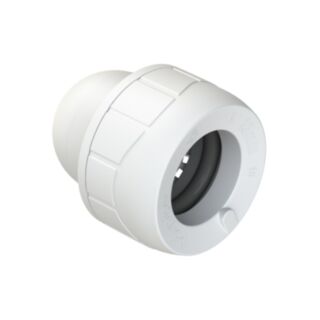 Polyplumb Enhanced Socket Blank End White 15mm