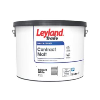 Leyland Contract Matt Brilliant White 10ltr