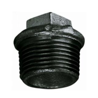 Malleable Black Iron Flanged Plug 1½