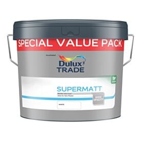Dulux Trade Supermatt Paint White 12ltr